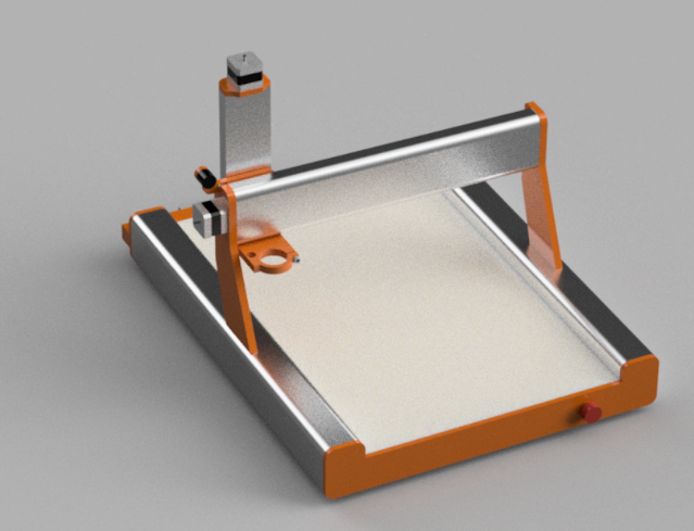 Rendering of the StepCraft &00 CAD model